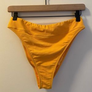 Abercrombie and Fitch yellow high waisted cheeky bikini bottom